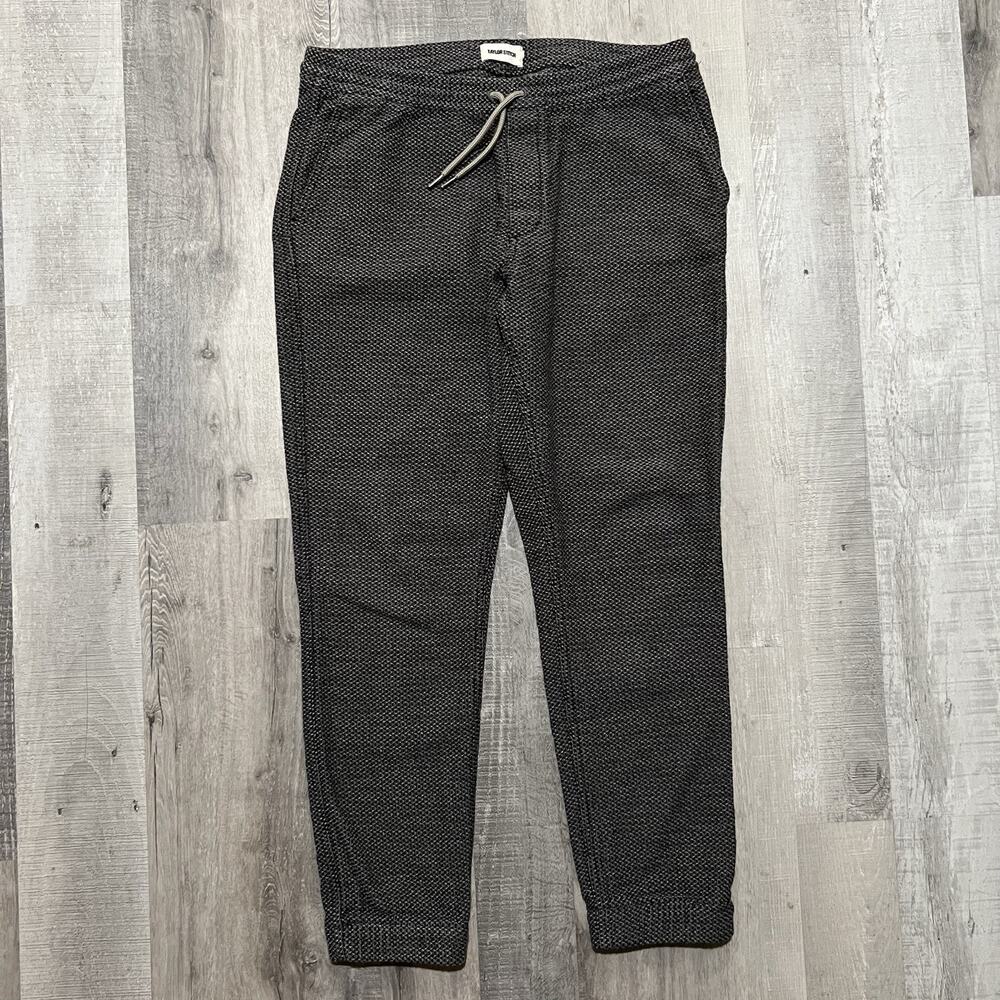 Taylor Stitch The Apres Pant Mens L Gray Charcoal Sashiko Knit Oragnic Cotton